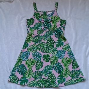 Pink and Green Summer Time Floral Dress size 14
